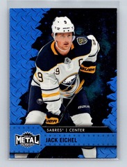 2020-21 UD Sky Box Metal Universe Blue Spectrum #9 Jack Eichel Sabres